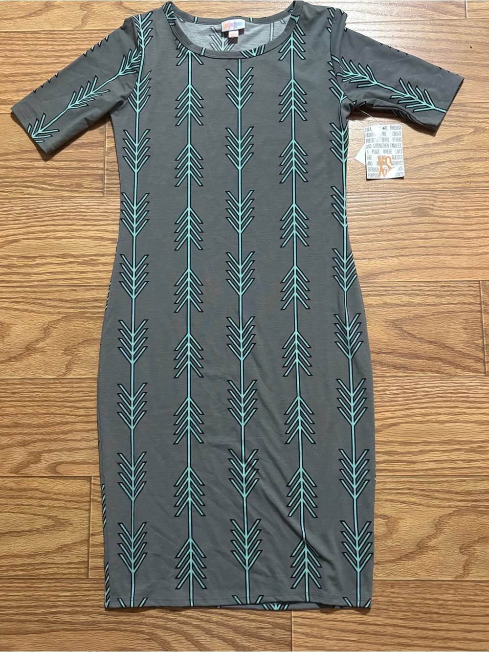 NEW NWT Lularoe Julia Pencil Dress Gray Green XS